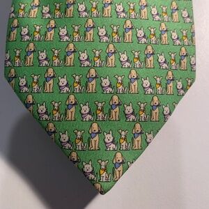 Salvatore Ferragamo, Silk Tie for dog lovers